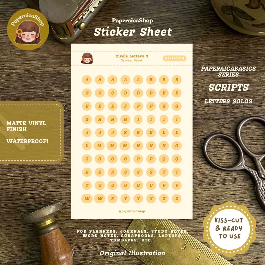 BSLT, Shape Stickers, Functional Stickers, Small Stickers | BSSLT | PaperaicaShop