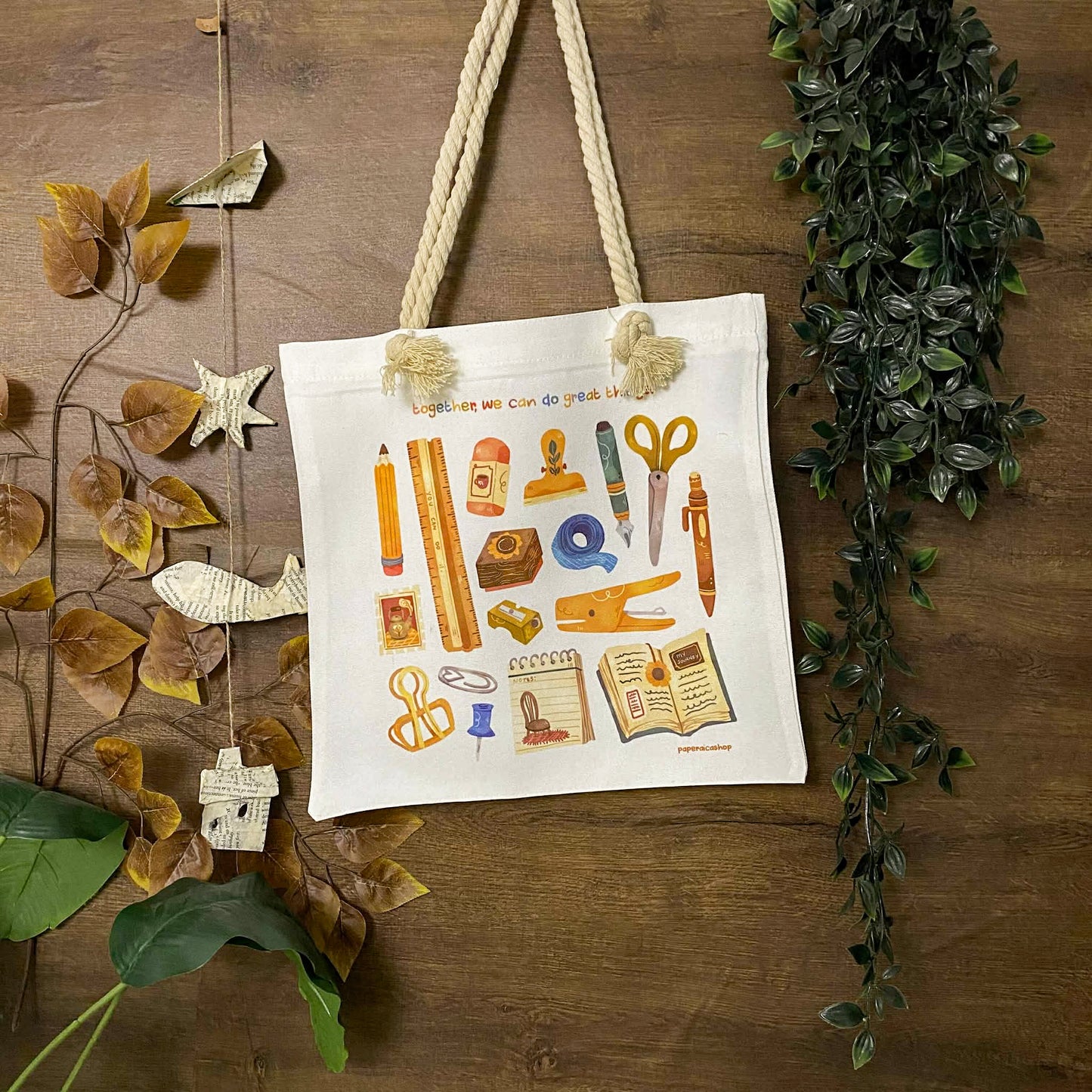 Stationary Items Deco Tote Bag DTR011