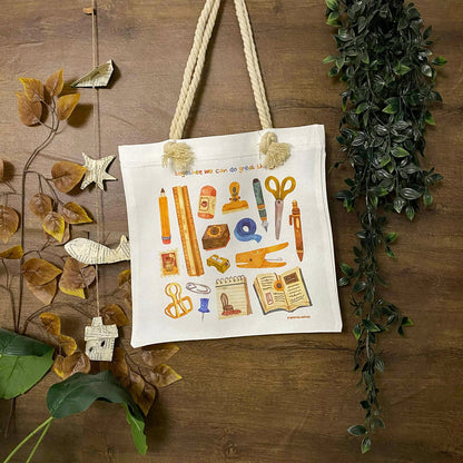Stationary Items Deco Tote Bag DTR011