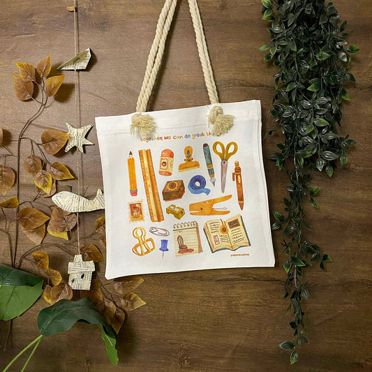 Stationary Items Deco Tote Bag DTR011