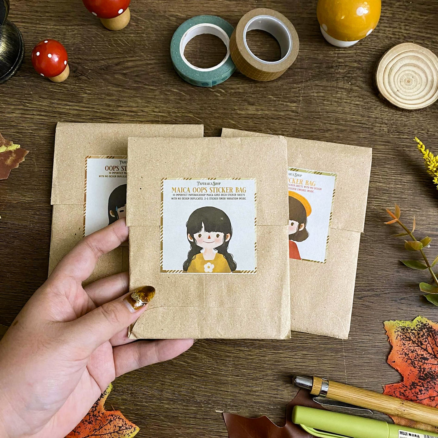 MAICA OOPS STICKER BAG, Character Stickers, Planner Stickers BD003