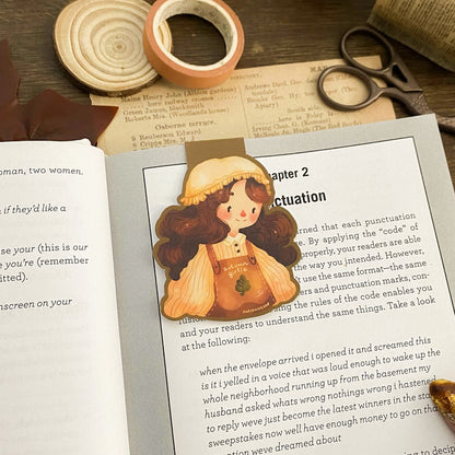 Autumn Girlie Magnetic Bookmark MB023