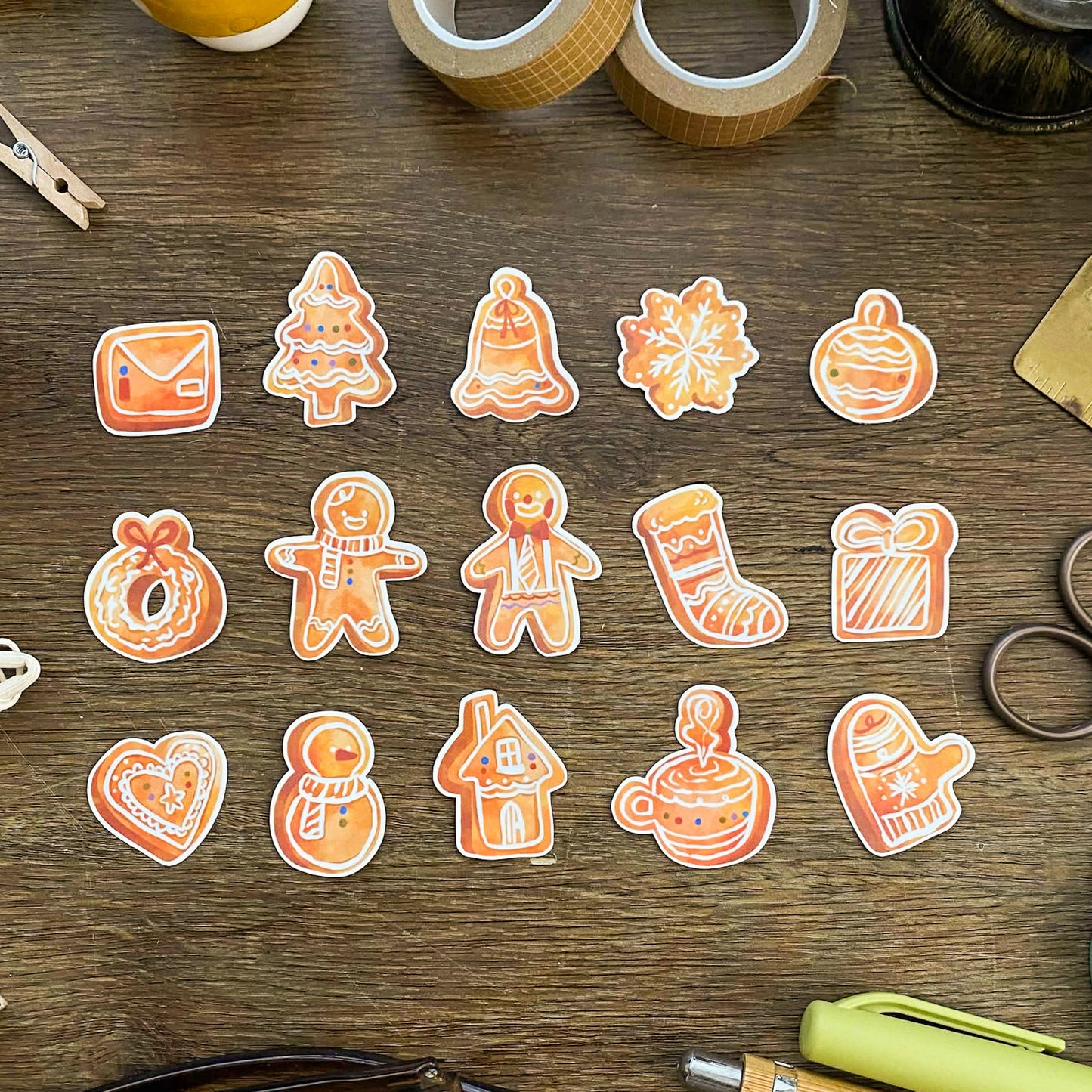 Gingerbread Holiday Sticker Pack SP017