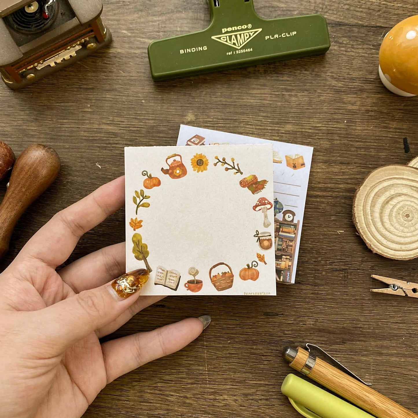 Warm Hours Notepad 40 Leaves Notepad, Notes Memopad NP010