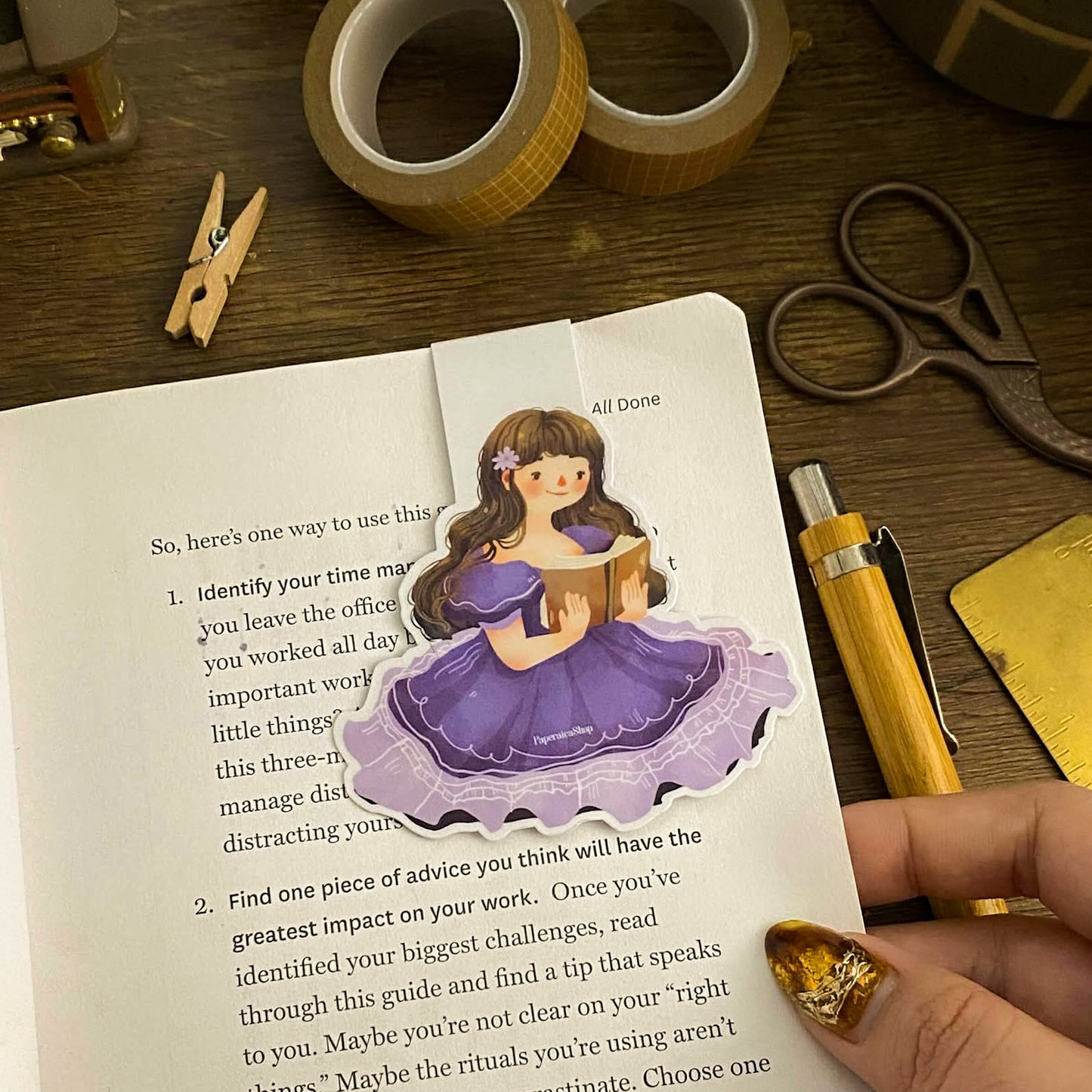 Enchanted Girl Magnetic Bookmark MB005