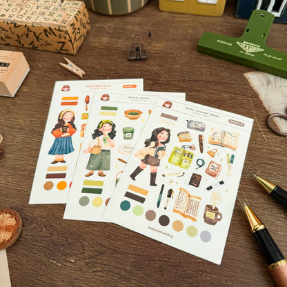 Cute Matcha Maica Decorative Sticker Sheet MCD078