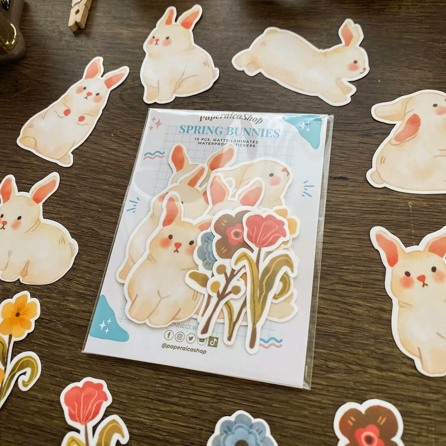 Cute Spring Bunnies Sticker Pack SP011