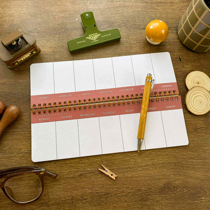 Spring Floral Desk Weekly Schedule Book, Cozy Desk Weekly Schedule Book DW006