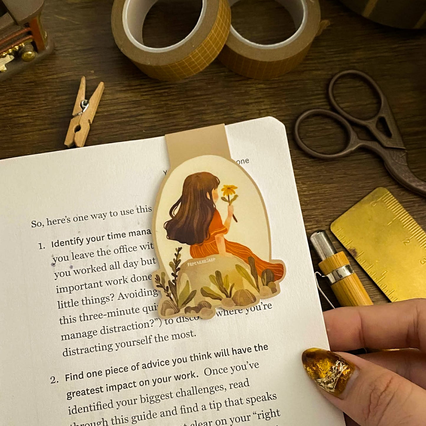 Contemplating Life Magnetic Bookmark MB008