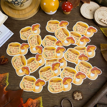 Mushroom Waterproof Vinyl Stickers VS055