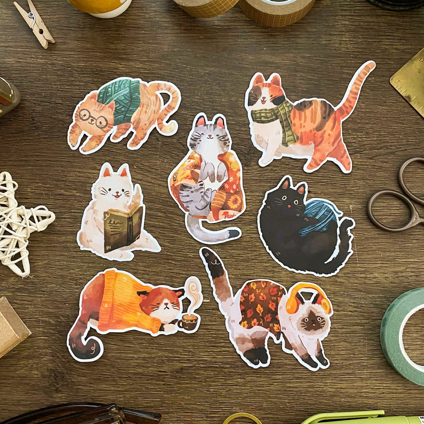Cozy Cats Sticker Packs SP015