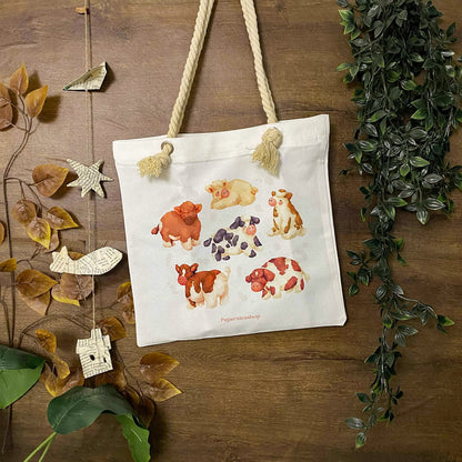 Fluffy Cows Deco Tote Bag DTA012