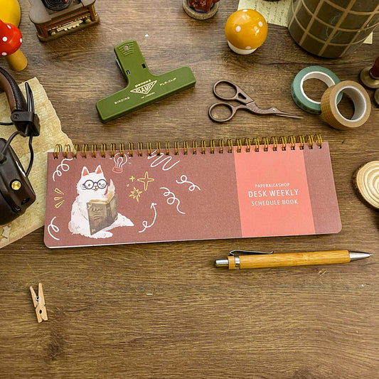 Cozy Cat Desk Weekly Schedule Book, Cozy Desk Weekly Schedule Book DW004