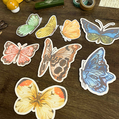 Butterflies Diecut Art Prints, Aesthetic Art Prints, Spring Art Prints, Die-cuts