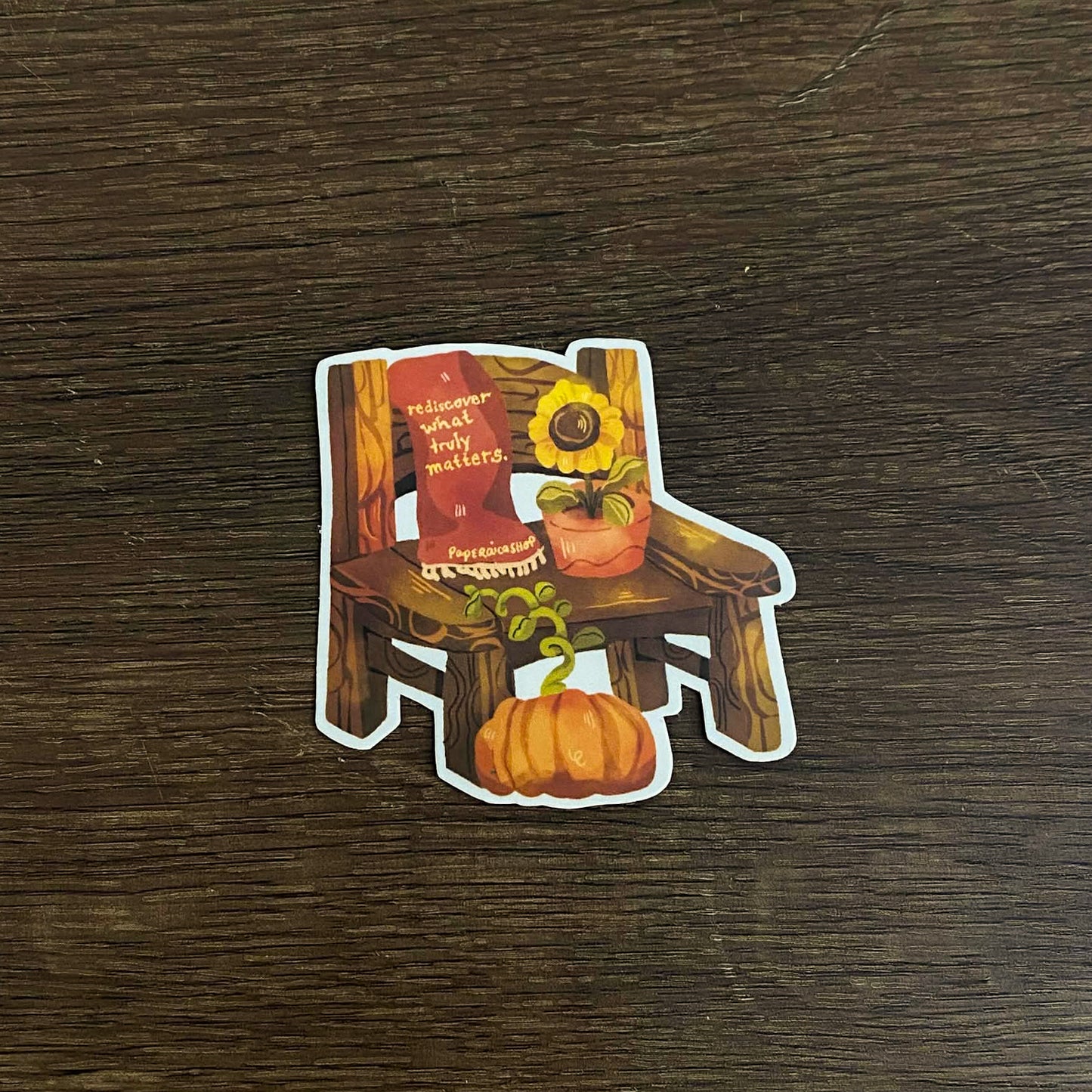 Autumn Chair Waterproof Vinyl Stickers VS060