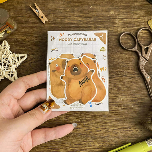 Moody Capybaras Sticker Pack SP021