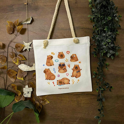 Moody Capybaras Deco Tote Bag DTA011