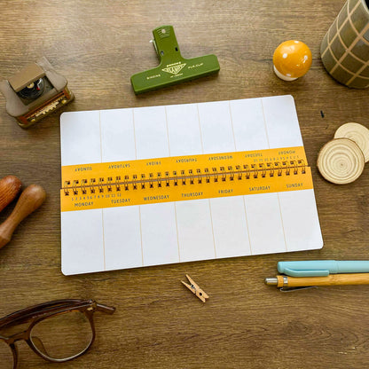 Whimsical Whales Desk Weekly Schedule Book, Cozy Desk Weekly Schedule Book DW003