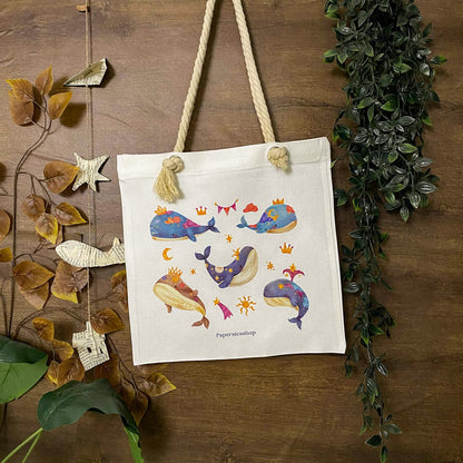 Whimsical Whales Deco Tote Bag DTA013