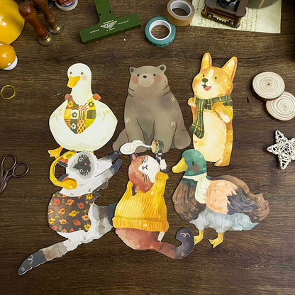 Cozy Autumn Diecut Art Prints, Aesthetic Art Prints, Autumn Themed Art Prints