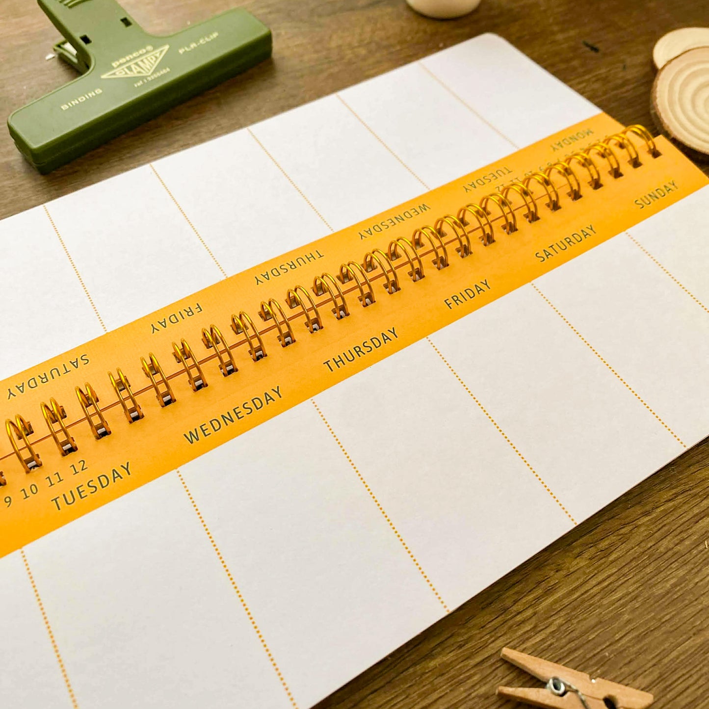 Whimsical Whales Desk Weekly Schedule Book, Cozy Desk Weekly Schedule Book DW003