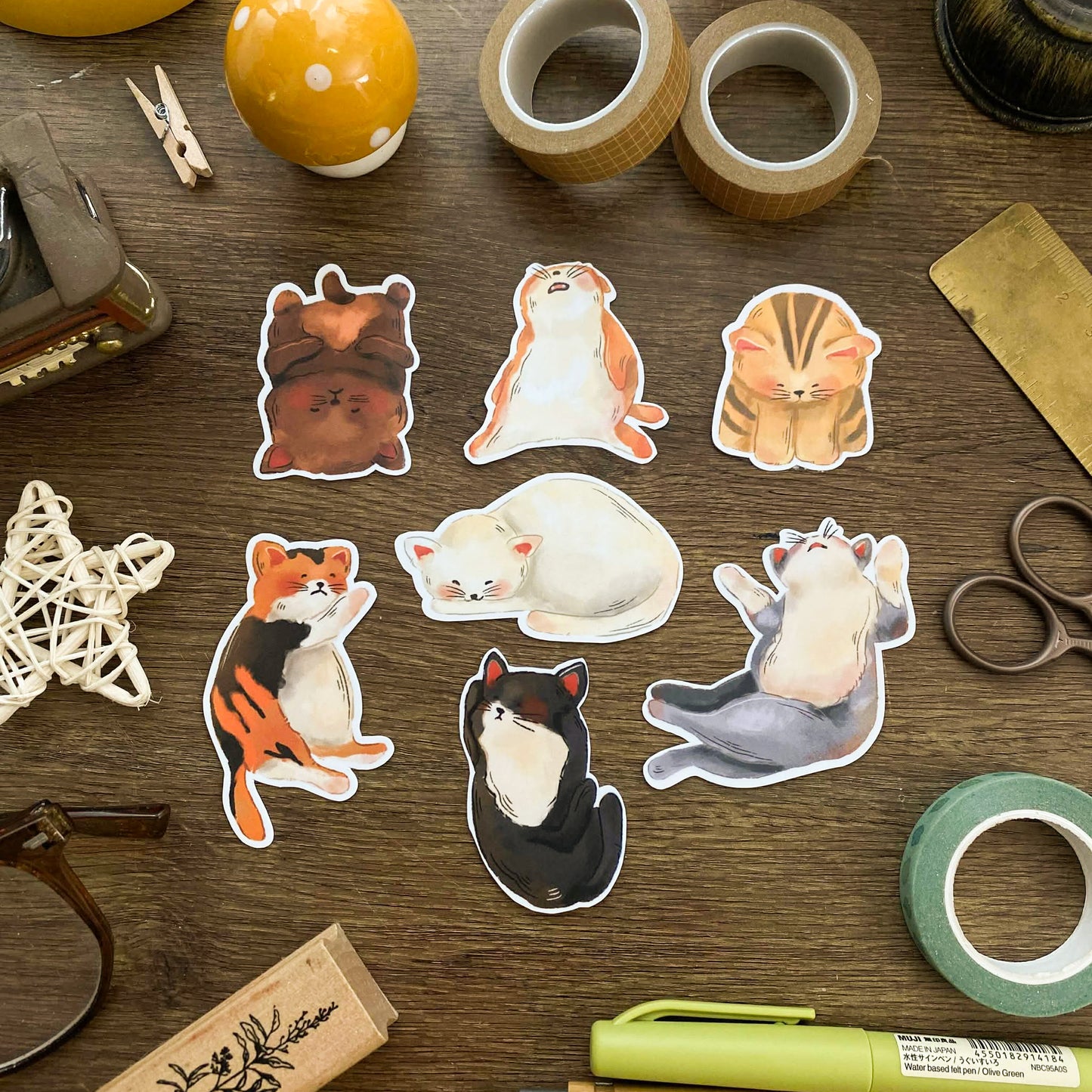 Lazy Cat Sticker Pack SP009