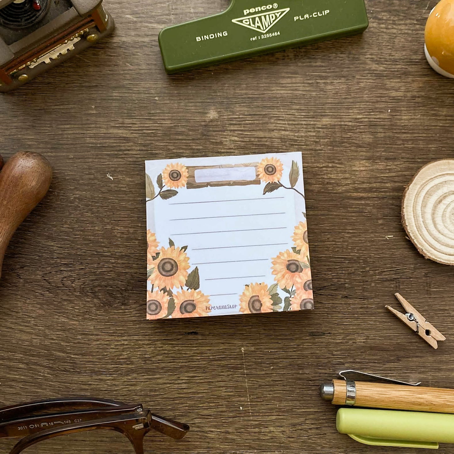 Cute Sunflower Notepad, 40 Leaves Notepad, Notes Memopad NP001