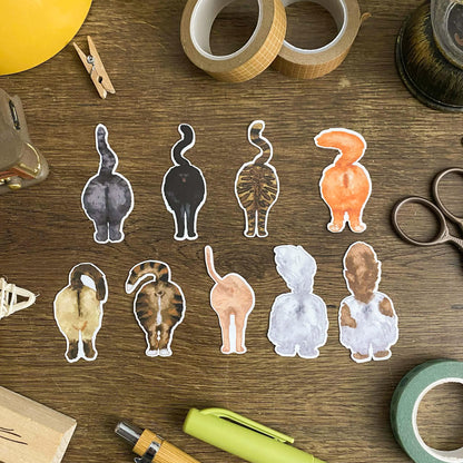 Cute Cats Butts Sticker Pack SP004