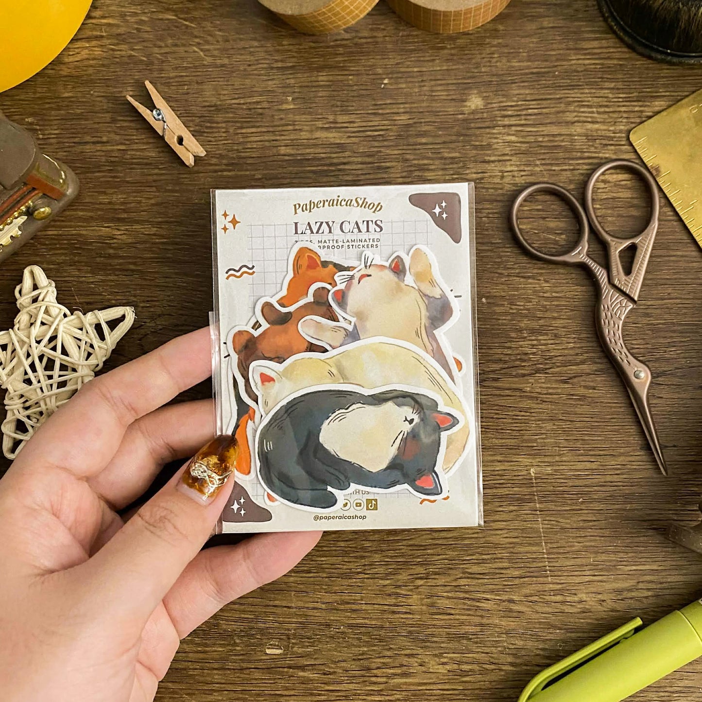 Lazy Cat Sticker Pack SP009