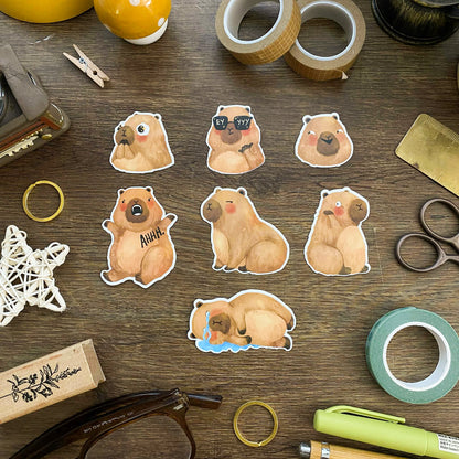 Moody Capybaras Sticker Pack SP021