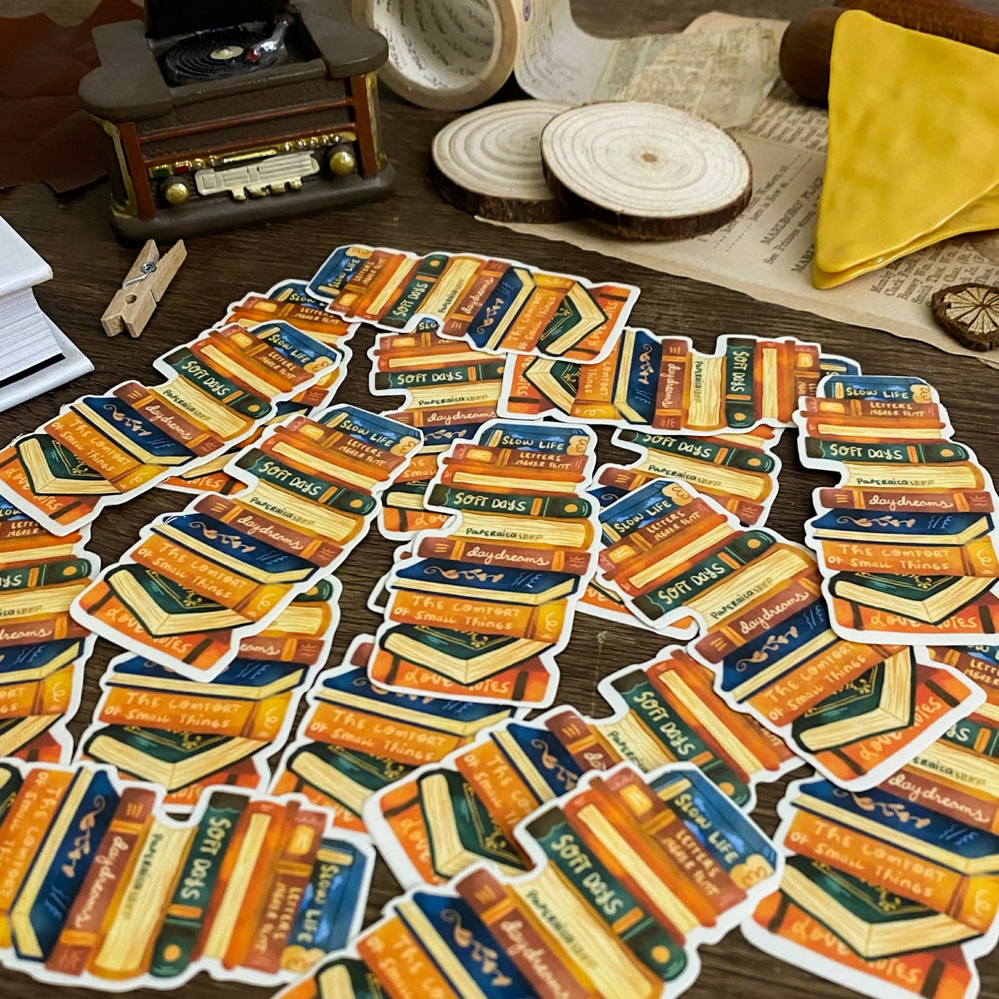 Autumn Reads Waterproof Vinyl Stickers VS061