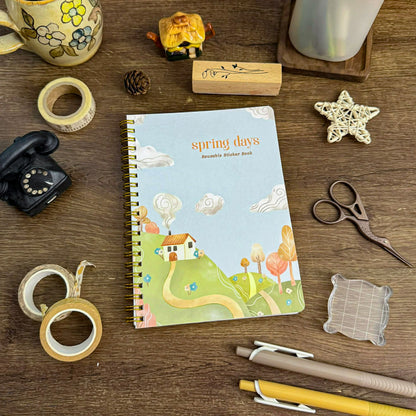 SB010 | Spring Days Reusable Sticker Book, Warm Days Gifts, Stationery Find | Paperaicashop