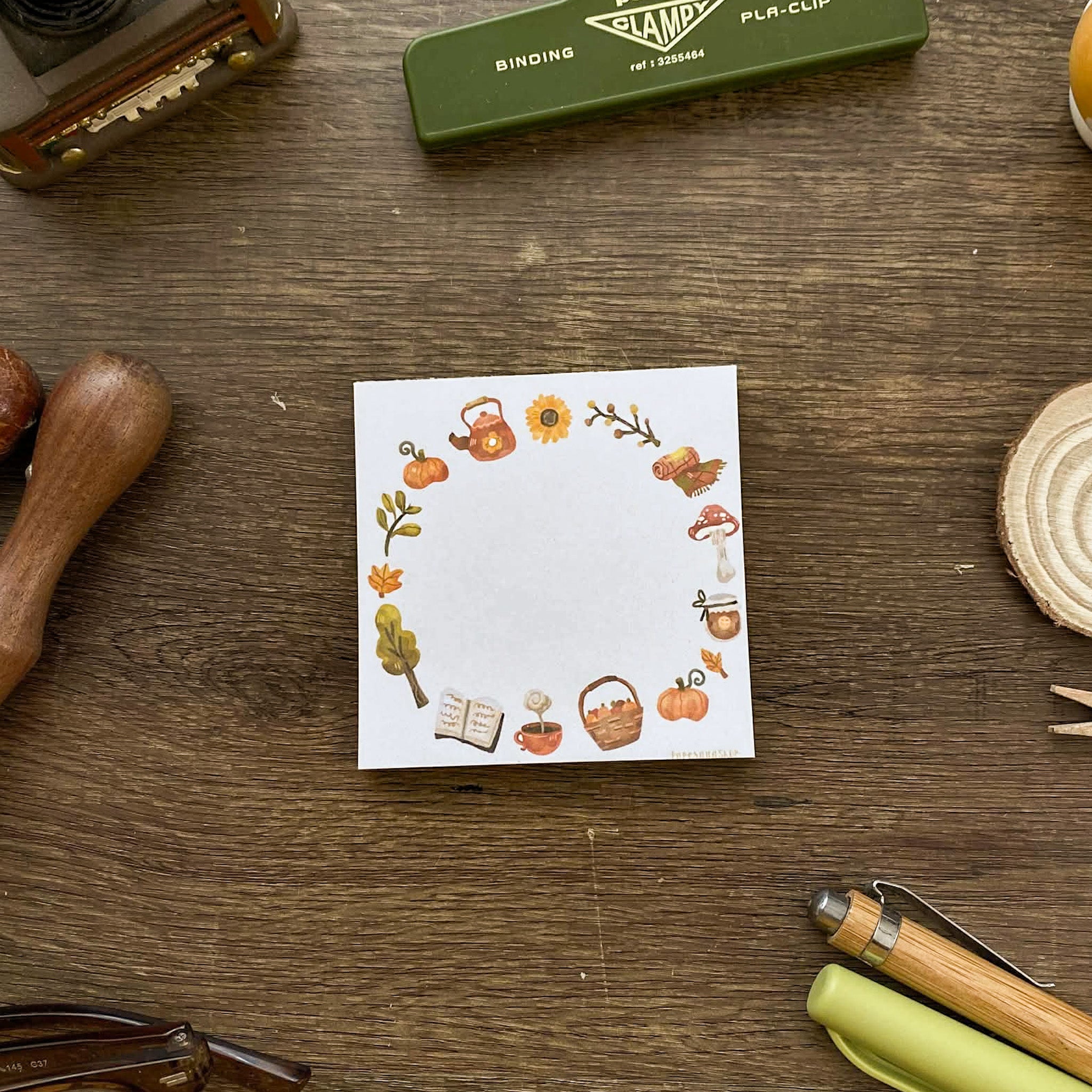 Warm Hours Notepad 40 Leaves Notepad, Notes Memopad NP010 – PaperaicaShop