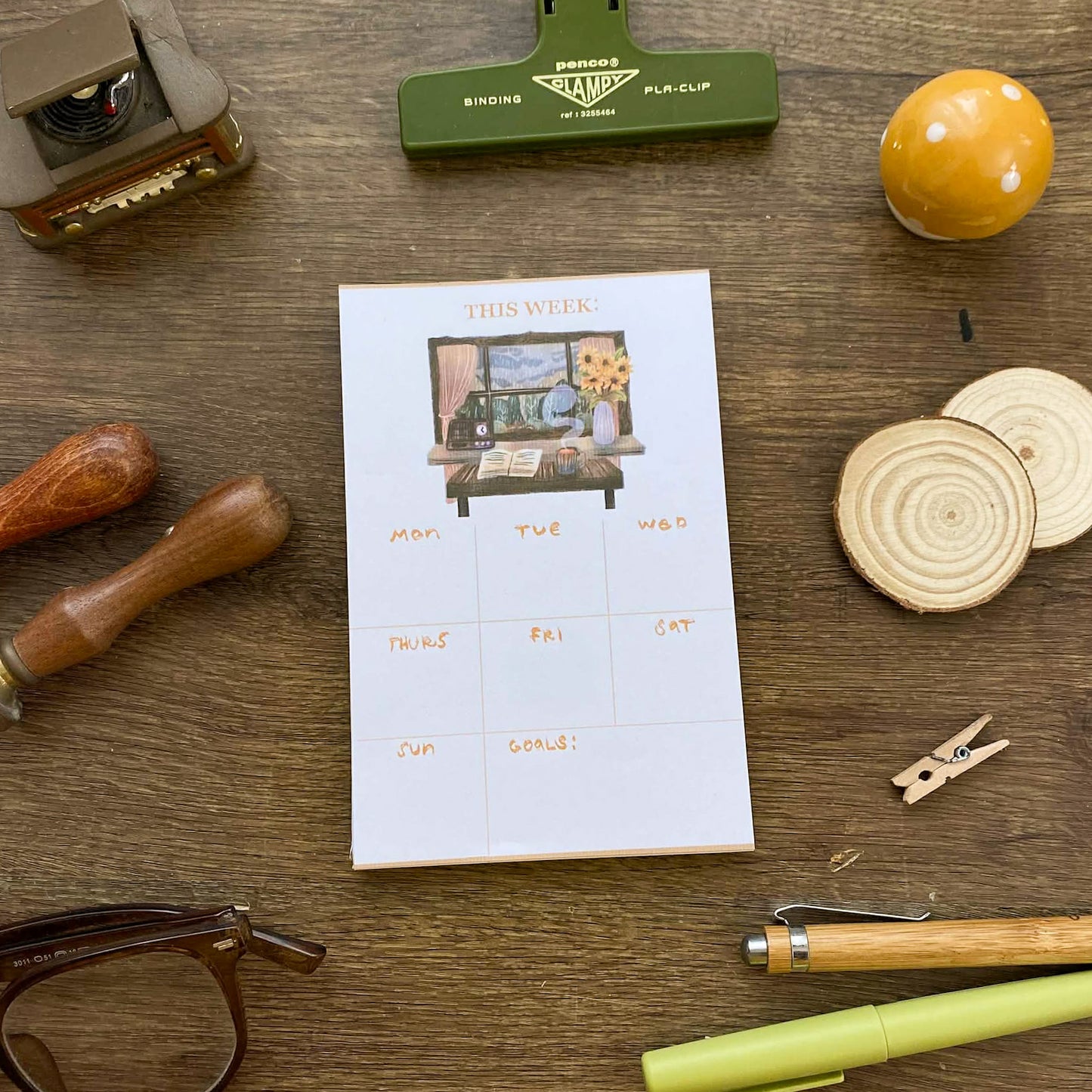 This Cozy Week 4 x 6 Memopad, Planner Pad PP002