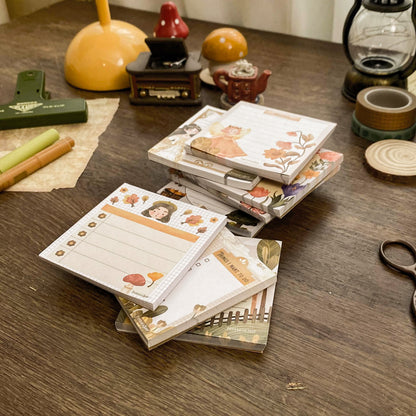 Spring Floral Notepad, 40 Leaves Notepad, Notes Memopad NP015