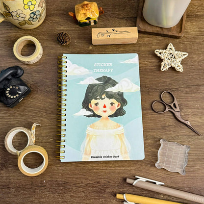 SB005 Art Is Therapy Sticker Book  Reusable Book, Sticker Release Paper Book | Paperaicashop