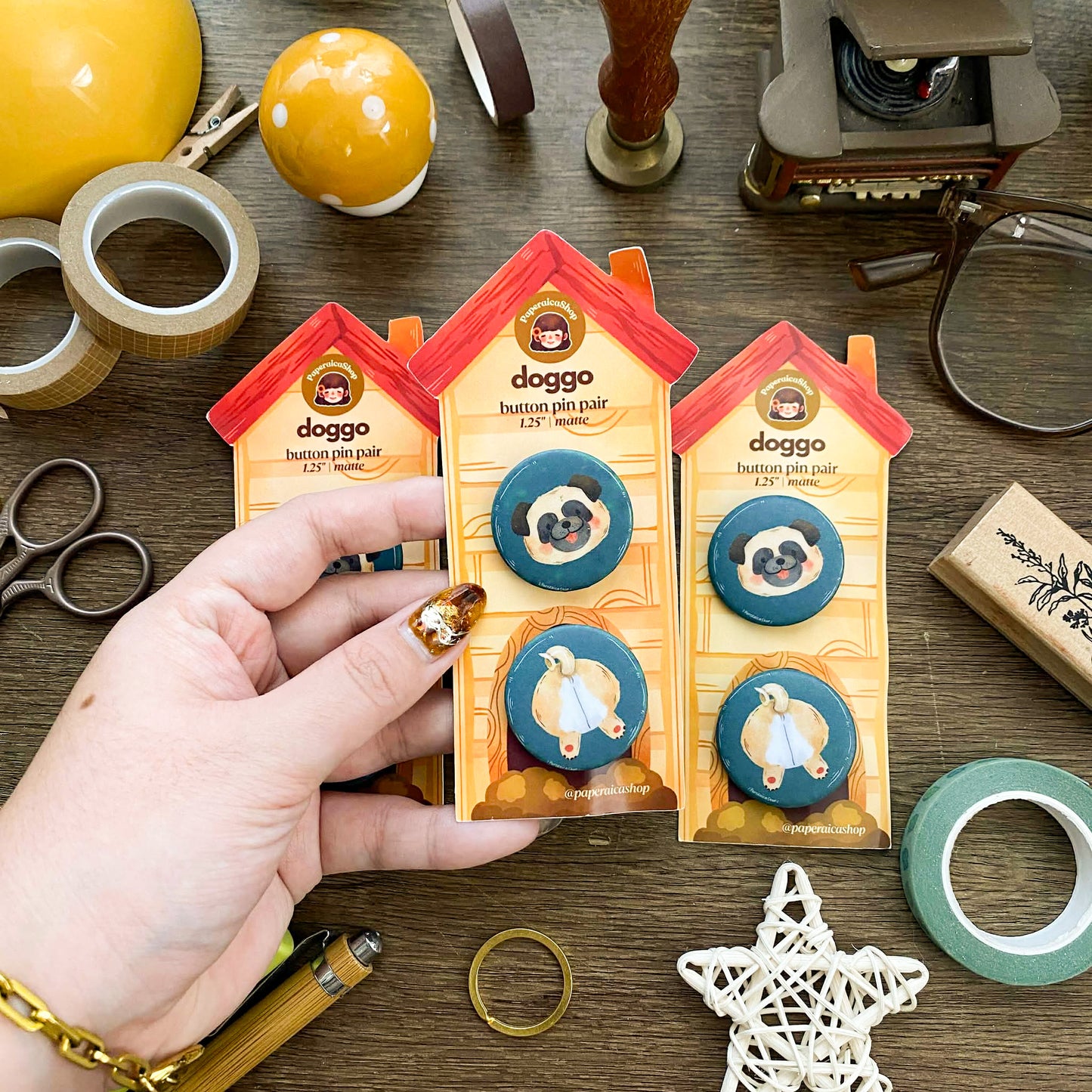 Doggo Button Pins Pair BP001