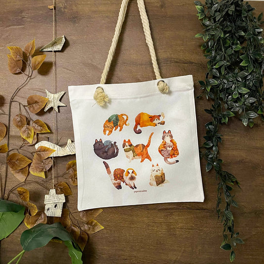Cozy Cat Deco Tote Bag DTA009