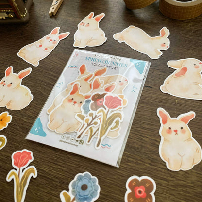 Cute Spring Bunnies Sticker Pack SP011