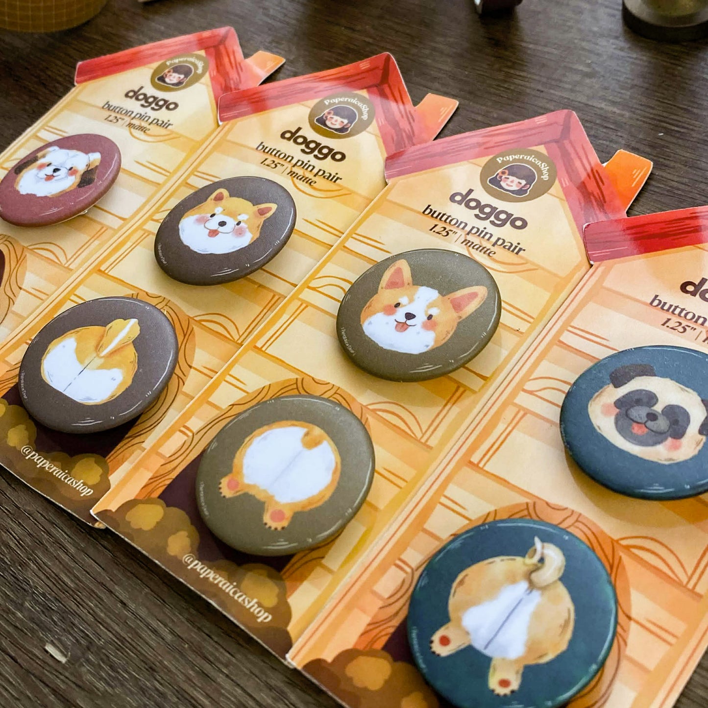 Doggo Button Pins Pair BP001