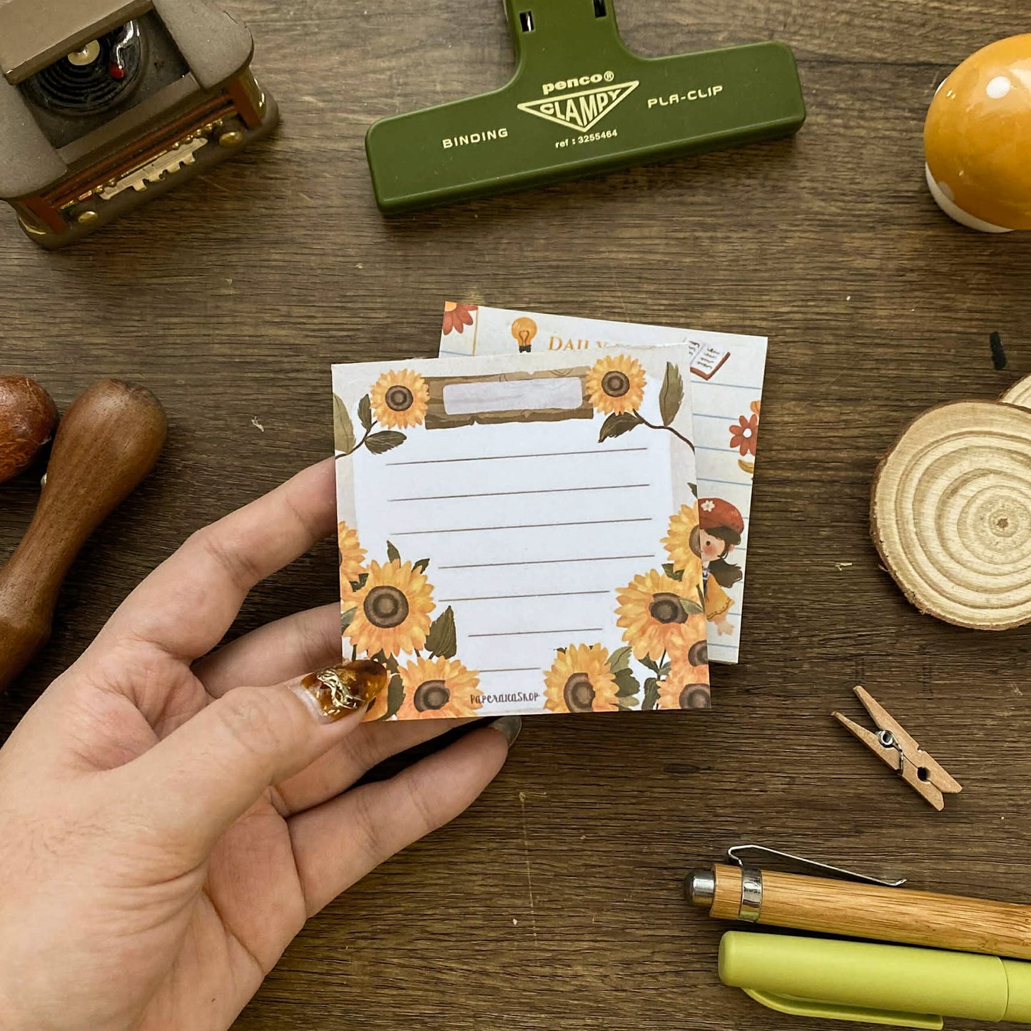 Cute Sunflower Notepad, 40 Leaves Notepad, Notes Memopad NP001