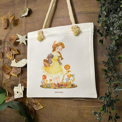 Wildflower Cute Girl Tote Bag DTR007