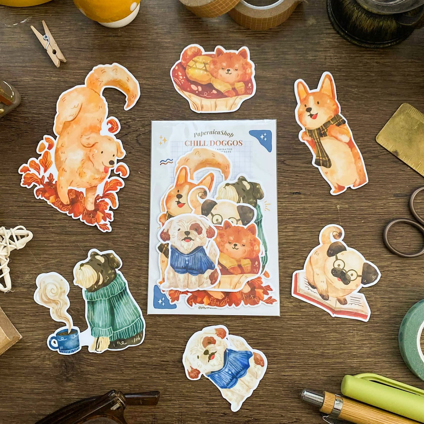 Chill Doggos Autumn Dogs Sticker Pack SP016