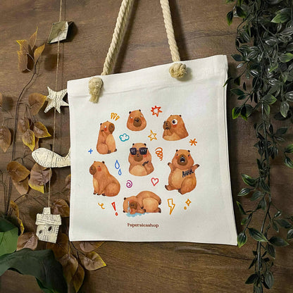 Moody Capybaras Deco Tote Bag DTA011