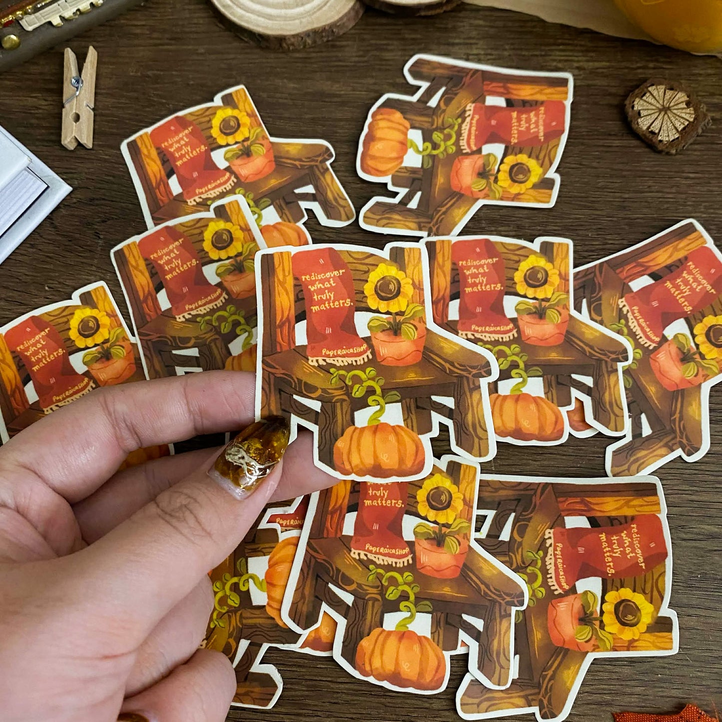 Autumn Chair Waterproof Vinyl Stickers VS060