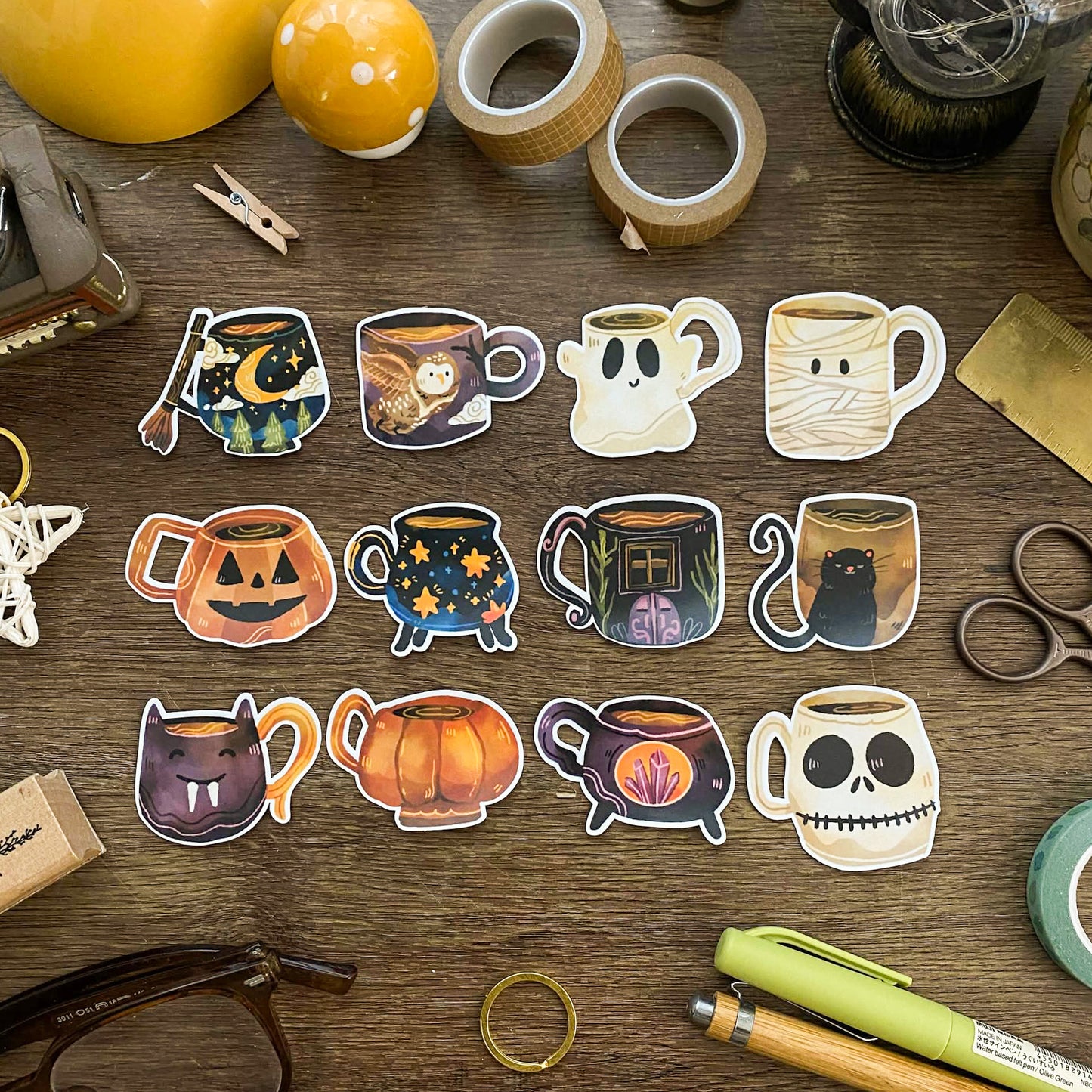 Spooky Cups Sticker Pack SP026