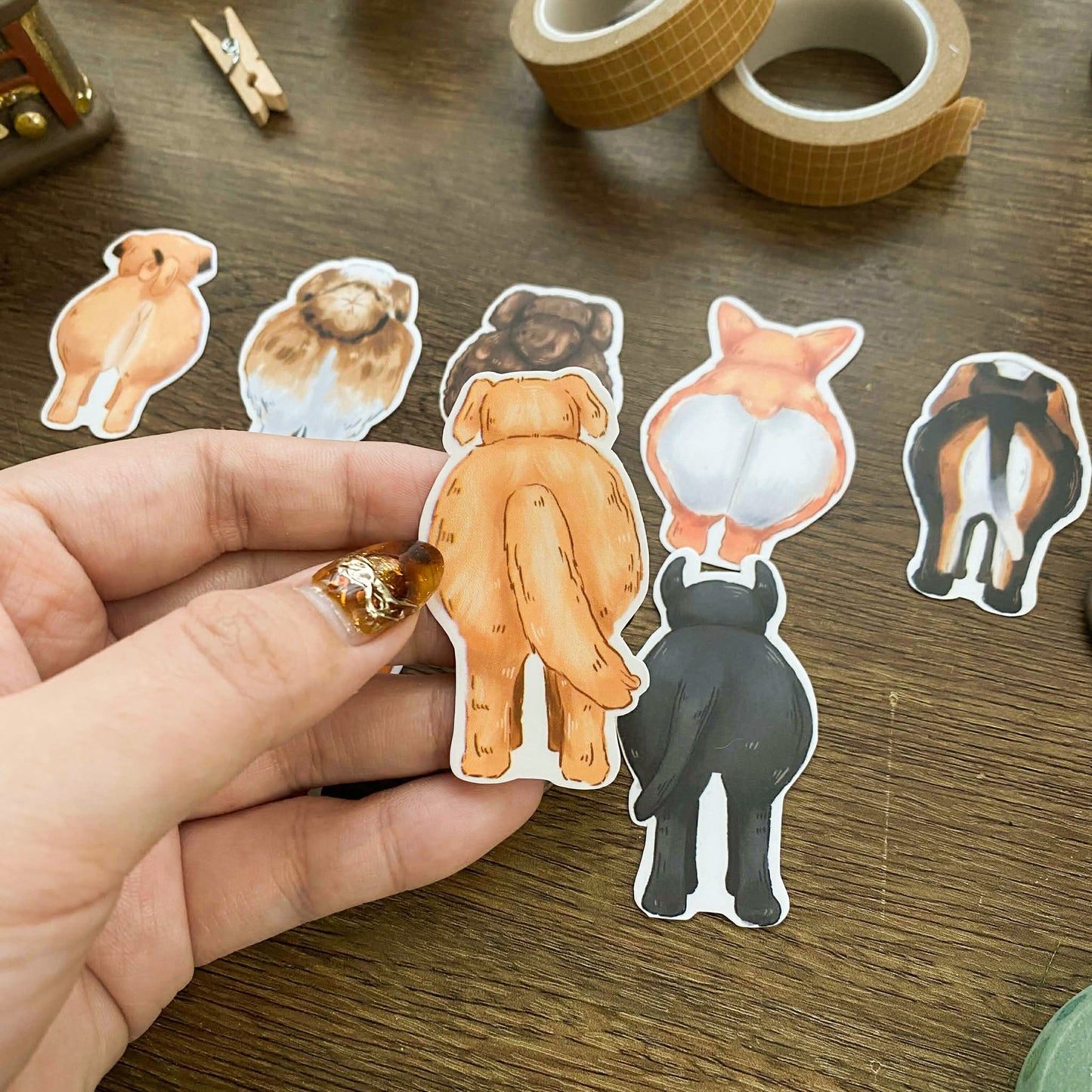 Cute Dog Butts Stickers SP008