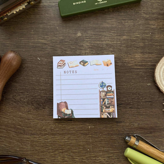 Vintage Library Notepad, 40 Leaves Notepad, Notes Memopad NP012