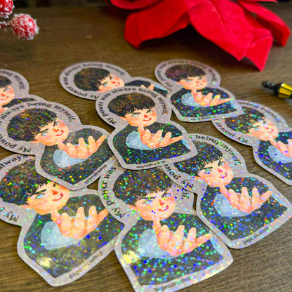 Being Myself, Waterproof Vinyl Stickers, Vinyl Stickers | FVS053 | Paperaicashop