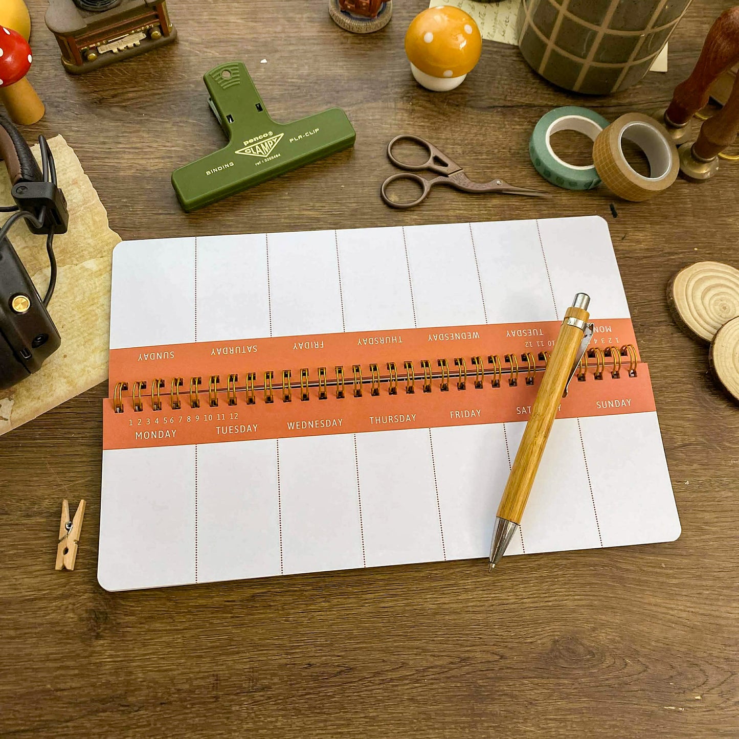 Cozy Cat Desk Weekly Schedule Book, Cozy Desk Weekly Schedule Book DW004